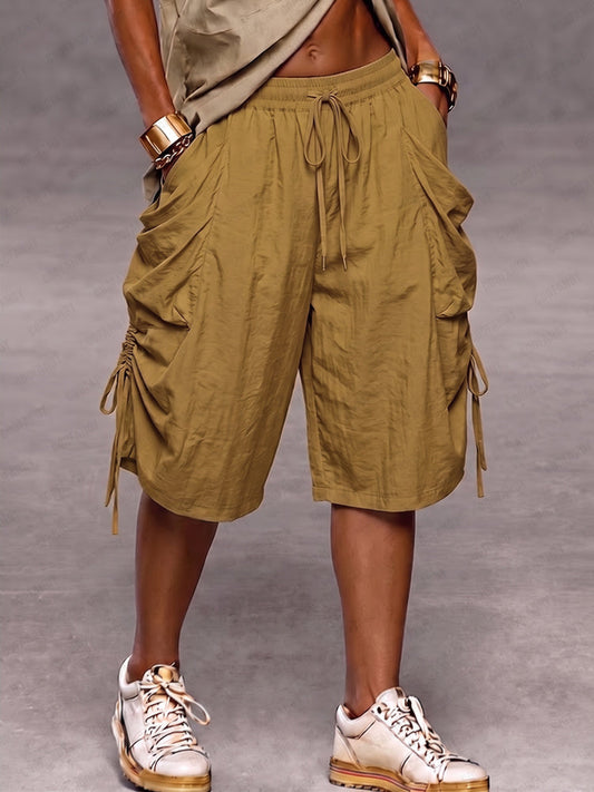 Utility Baggy Drawstring Cargo Shorts