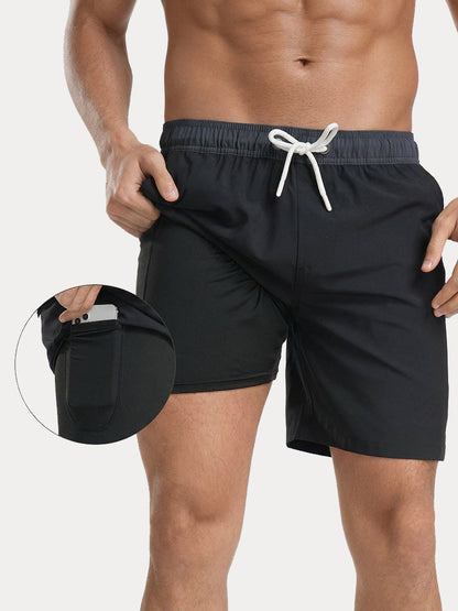 Resort Built-In Liner Colorblock Swim Trunks