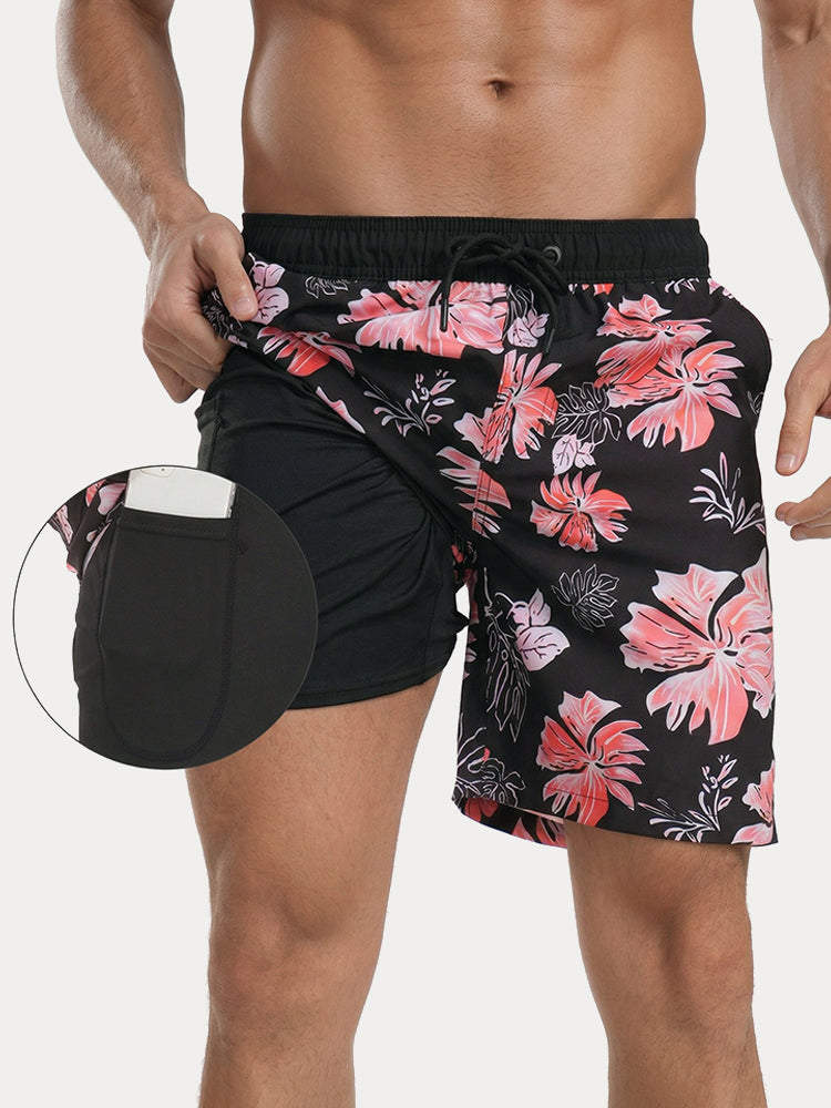Vacation Casual Printed Swim Trunks