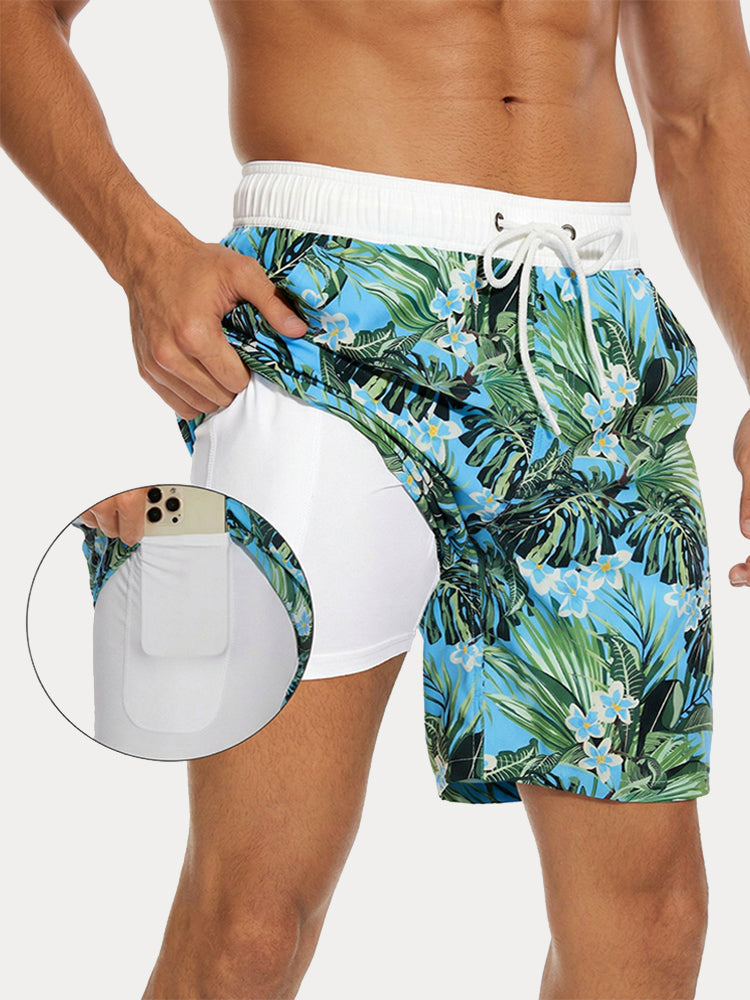 Vacation Casual Printed Swim Trunks