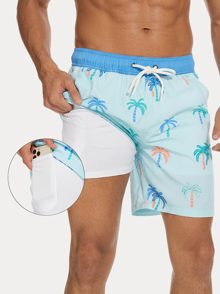 Vacation Casual Printed Swim Trunks