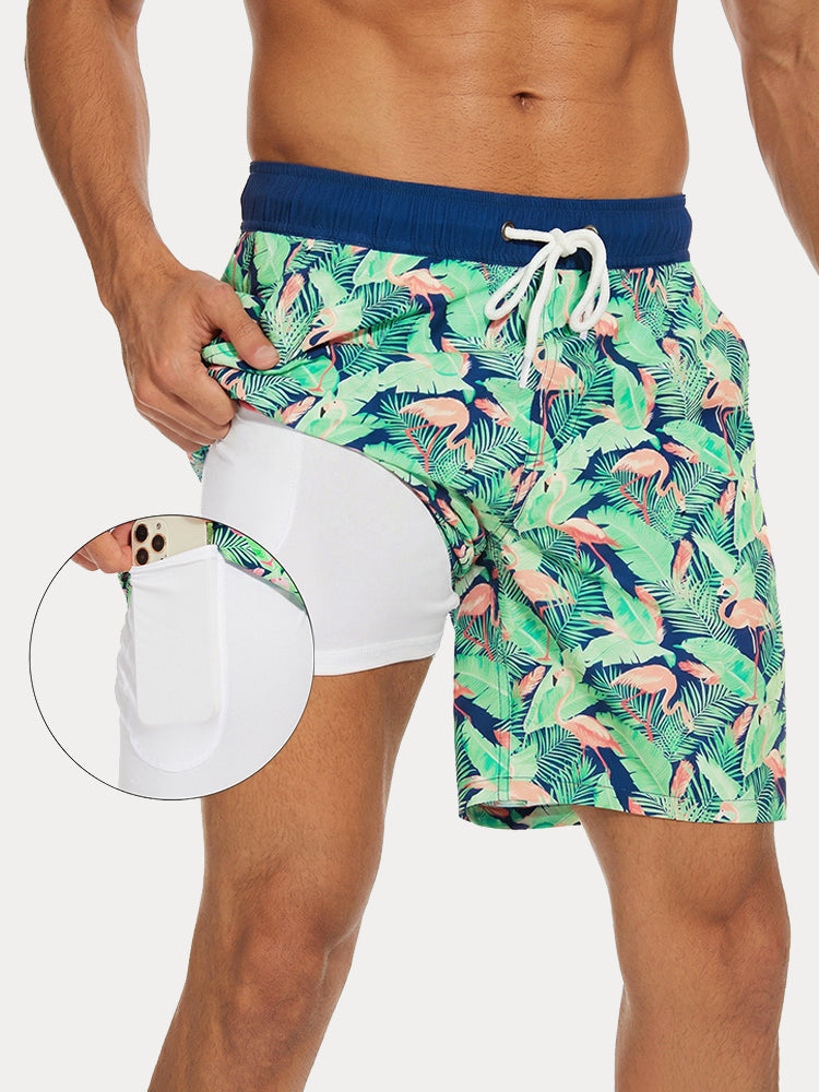 Vacation Casual Printed Swim Trunks