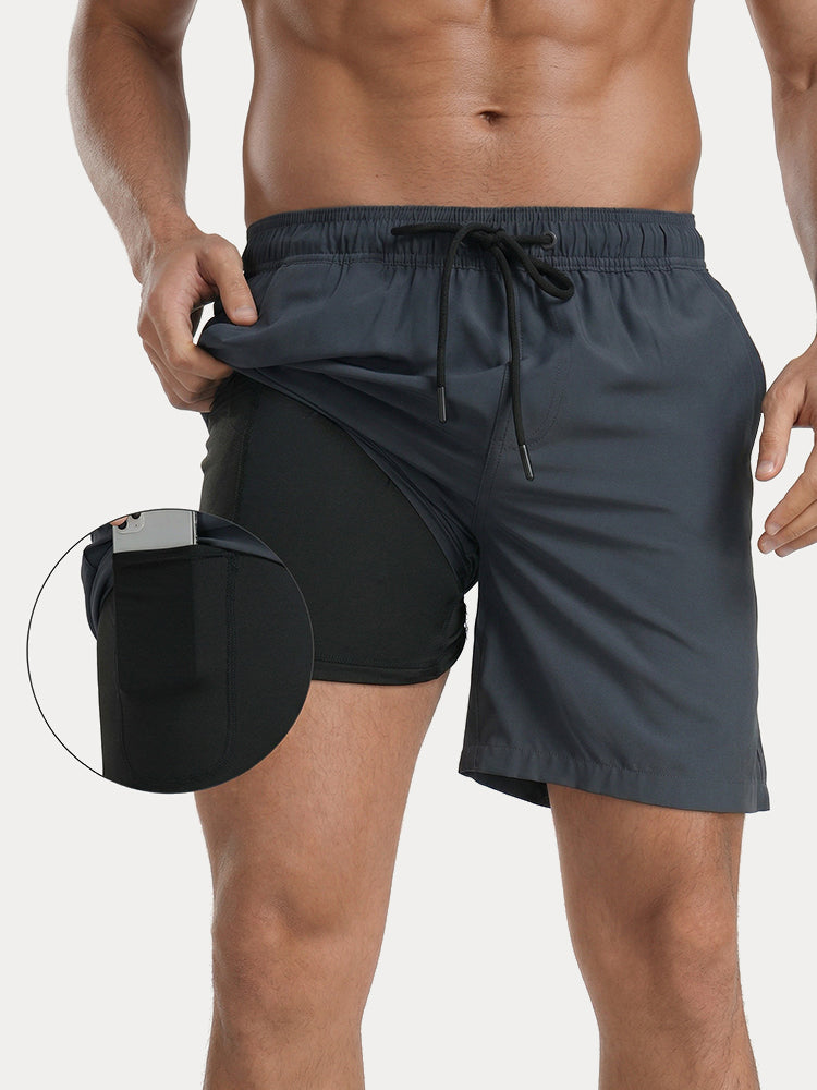 Summer Resort Built-In Liner Swim Trunks