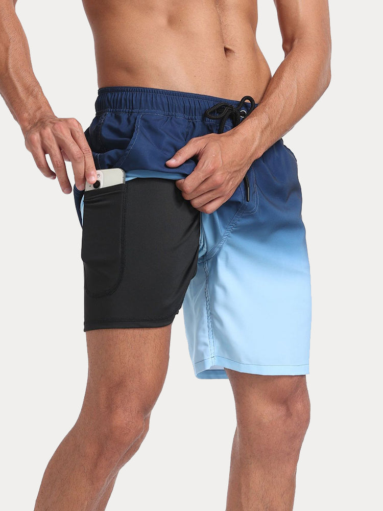 Resort Built-In Liner Colorblock Swim Trunks