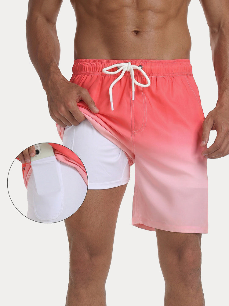 Resort Built-In Liner Colorblock Swim Trunks