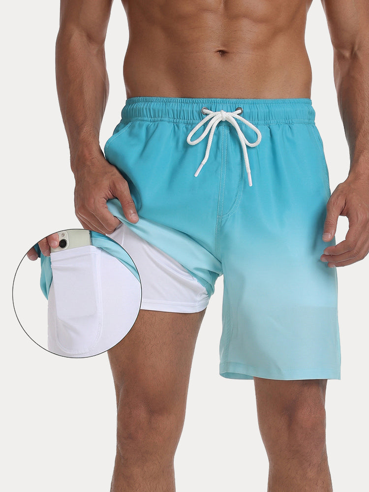 Resort Built-In Liner Colorblock Swim Trunks