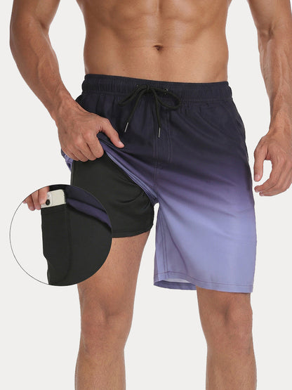 Resort Built-In Liner Colorblock Swim Trunks