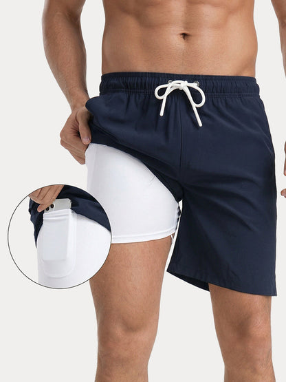 Summer Resort Built-In Liner Swim Trunks
