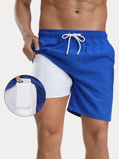 Summer Resort Built-In Liner Swim Trunks