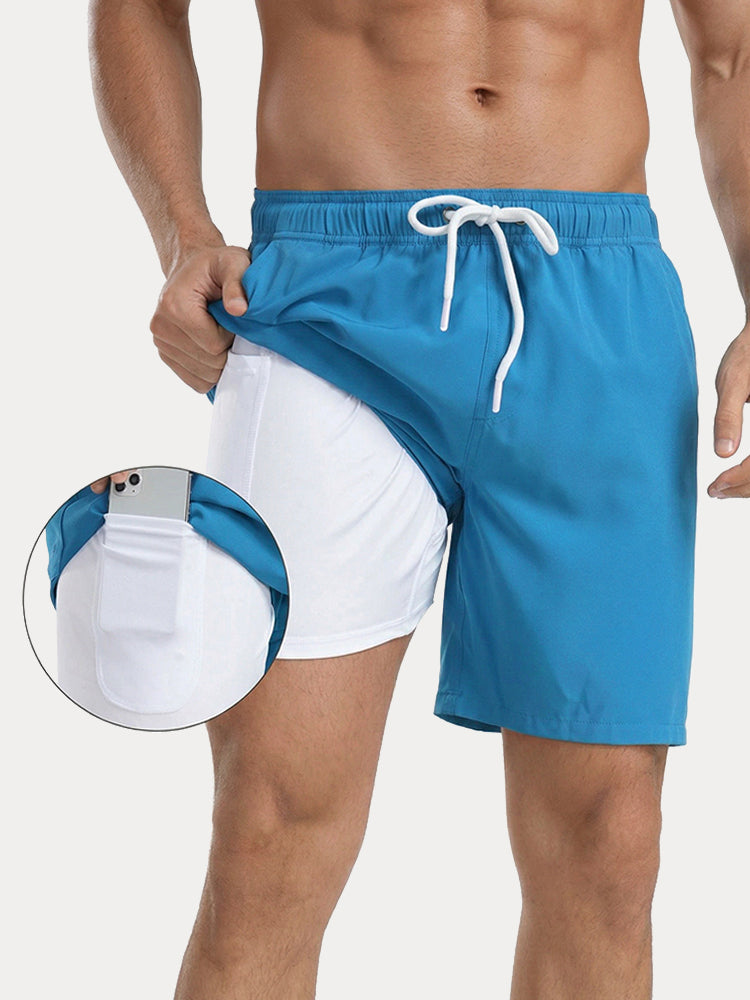 Summer Resort Built-In Liner Swim Trunks