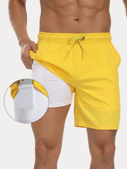 Summer Resort Built-In Liner Swim Trunks