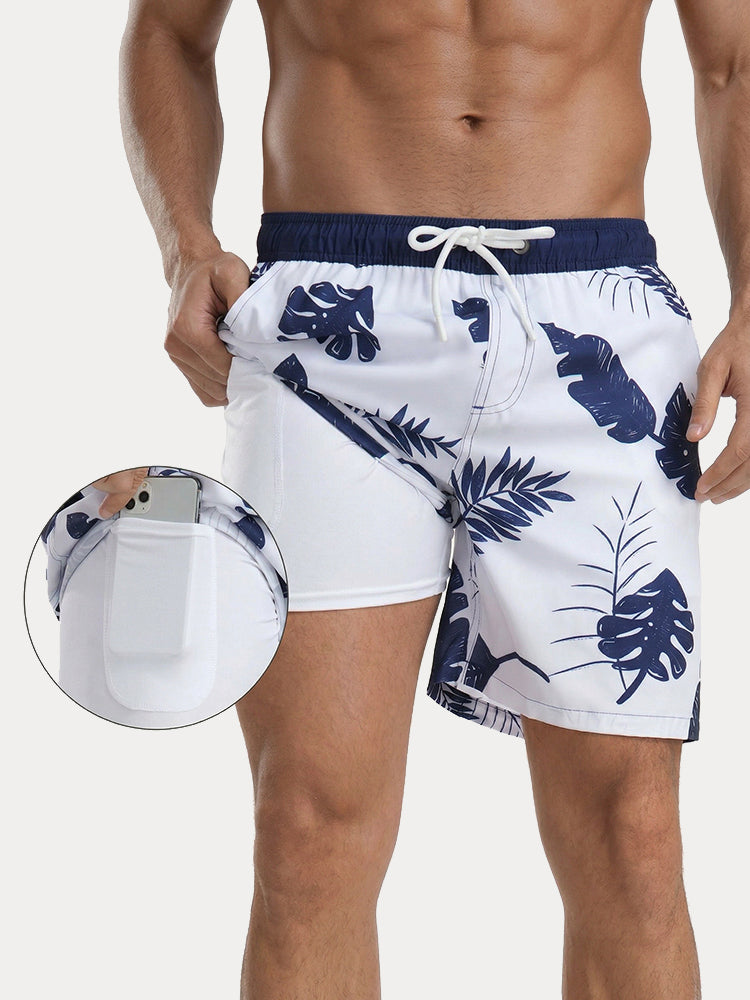Vacation Casual Printed Swim Trunks