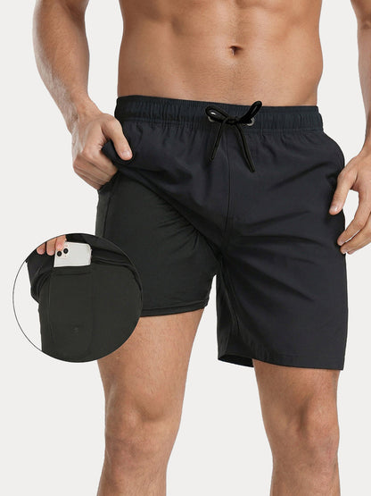 Summer Resort Built-In Liner Swim Trunks