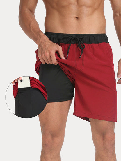 Resort Built-In Liner Colorblock Swim Trunks