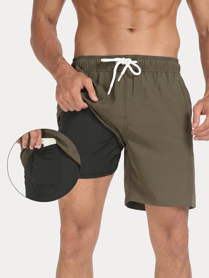 Summer Resort Built-In Liner Swim Trunks