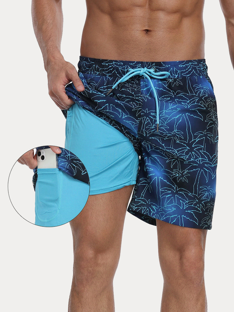 Vacation Ready Compression Lined Swim Trunks