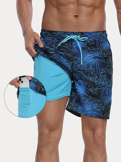 Vacation Ready Compression Lined Swim Trunks