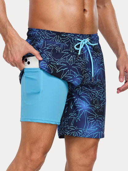 Vacation Ready Compression Lined Swim Trunks