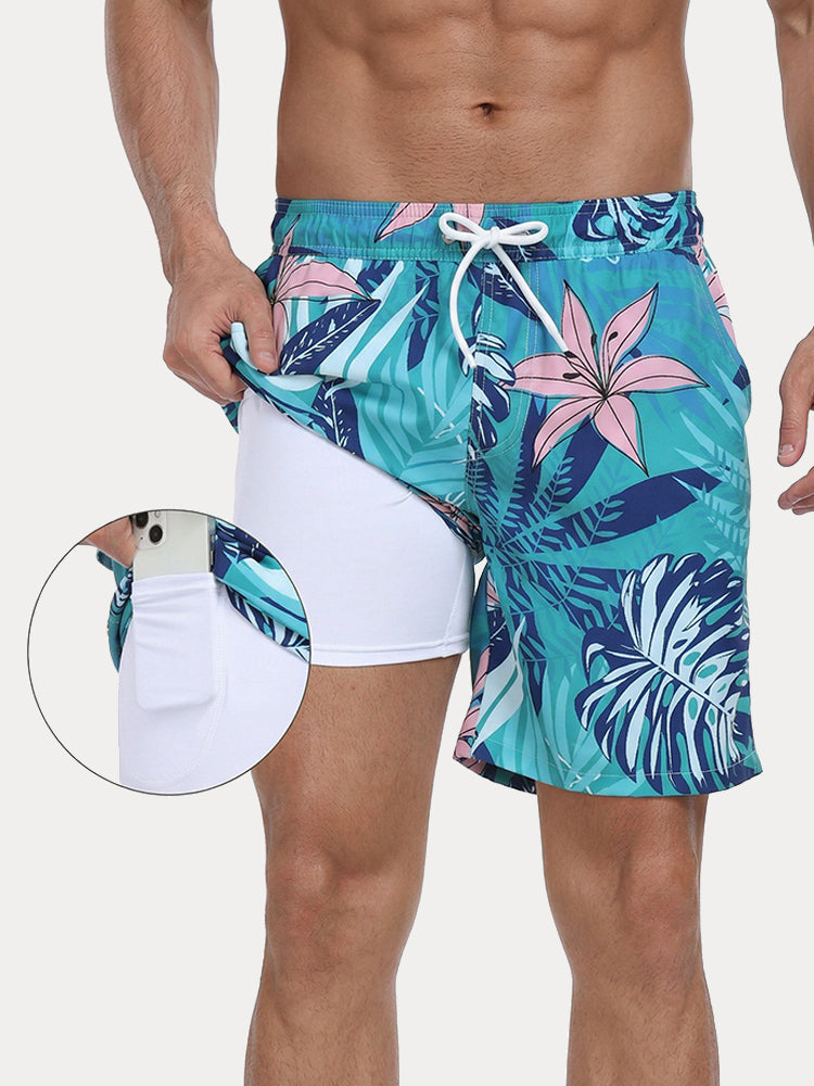 Vacation Ready Compression Lined Swim Trunks