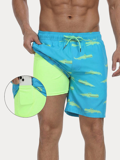 Vacation Ready Compression Lined Swim Trunks