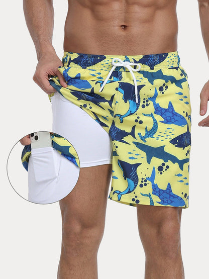 Vacation Ready Compression Lined Swim Trunks