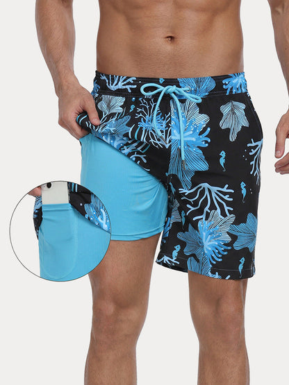 Vacation Ready Compression Lined Swim Trunks