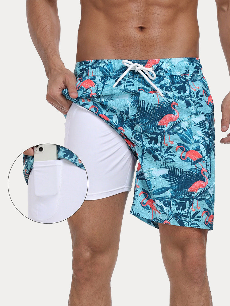 Vacation Ready Compression Lined Swim Trunks