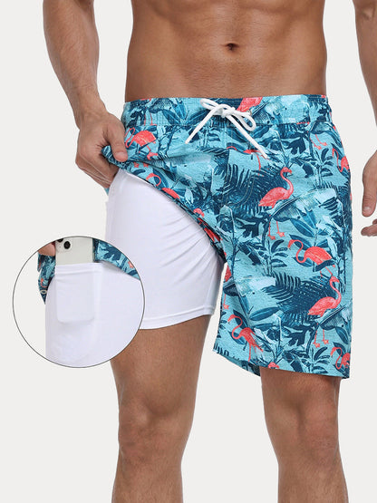 Vacation Ready Compression Lined Swim Trunks