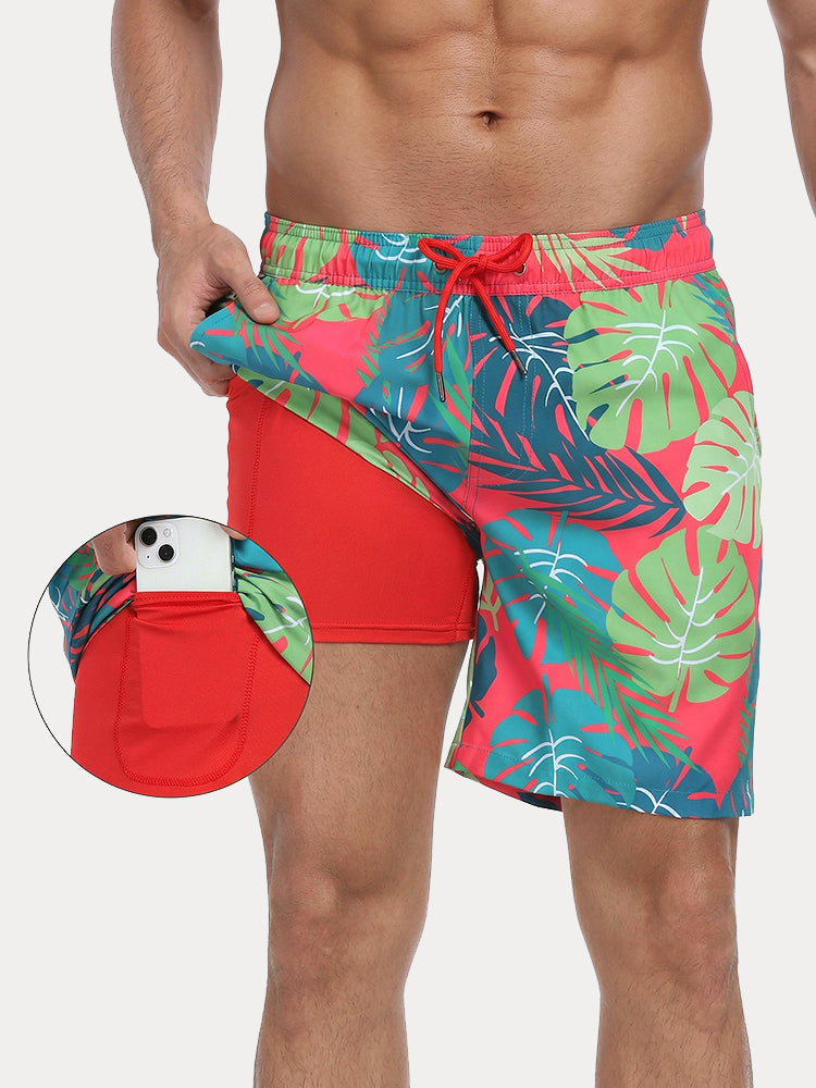 Vacation Ready Compression Lined Swim Trunks