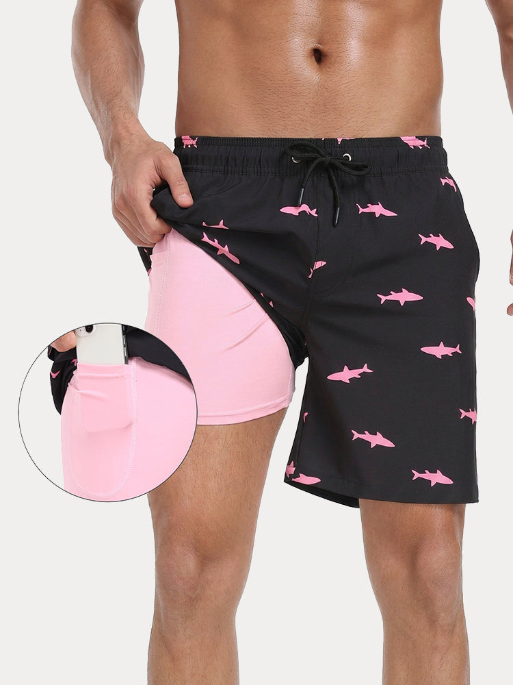 Vacation Ready Compression Lined Swim Trunks
