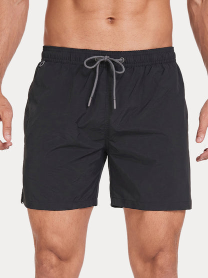 Mesh Lining Elastic Waist Beach Shorts
