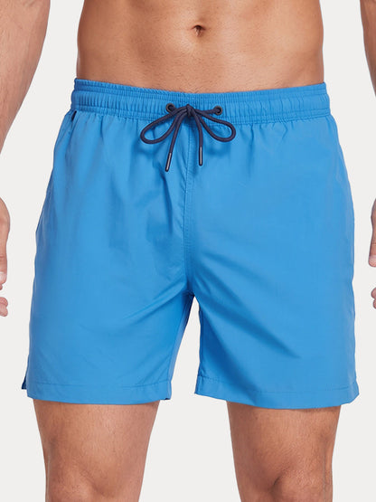 Mesh Lining Elastic Waist Beach Shorts
