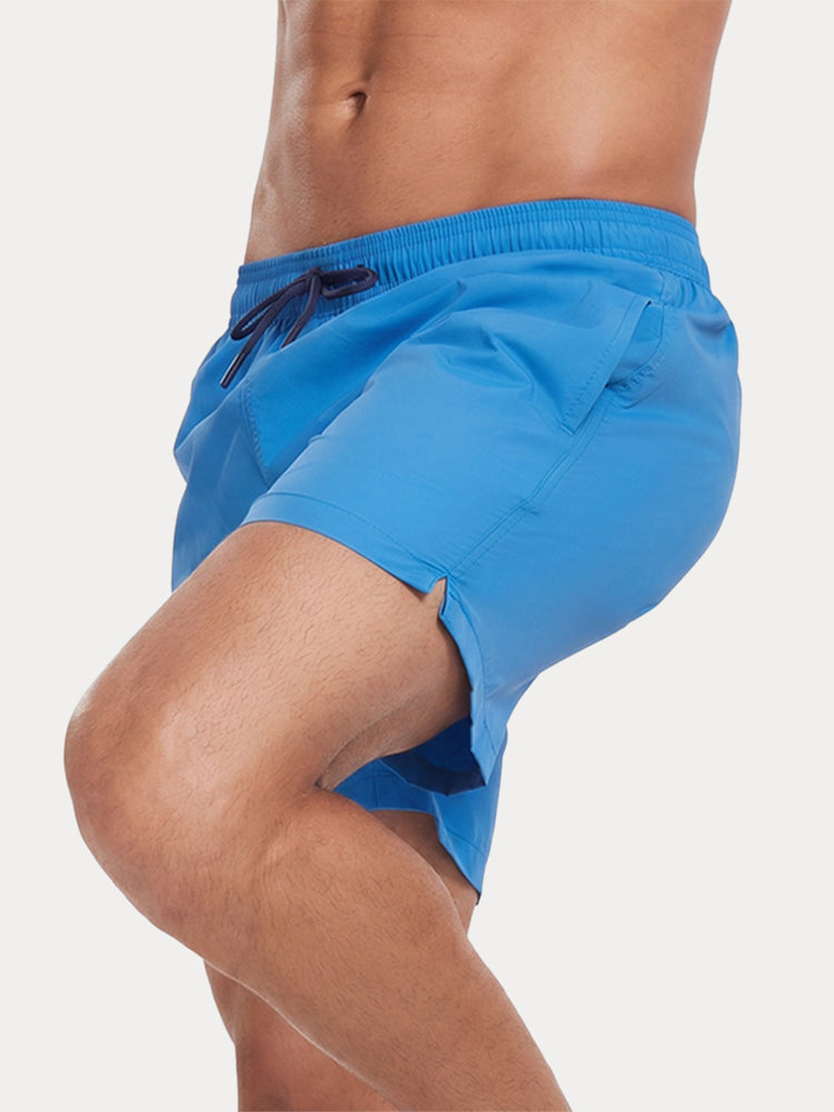 Mesh Lining Elastic Waist Beach Shorts