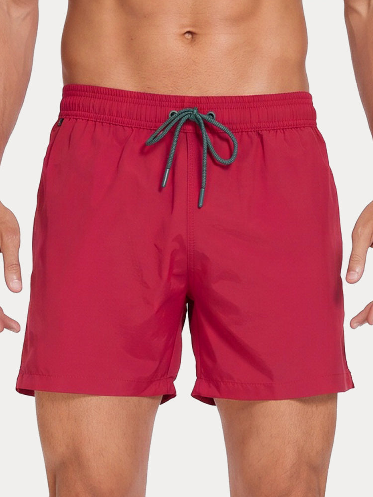 Mesh Lining Elastic Waist Beach Shorts