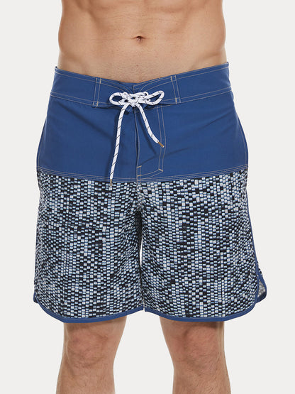 Men's Quick-Dry Multi-Pocket Printed Swim Trunks