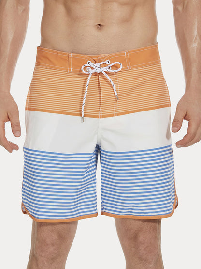 Men's Quick-Dry Multi-Pocket Printed Swim Trunks