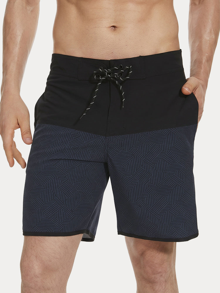 Men's Quick-Dry Multi-Pocket Printed Swim Trunks