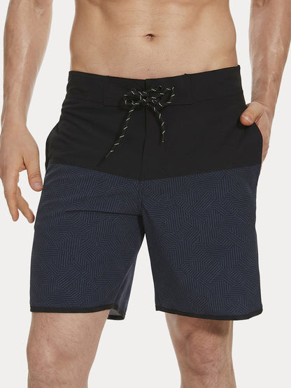 Men's Quick-Dry Multi-Pocket Printed Swim Trunks
