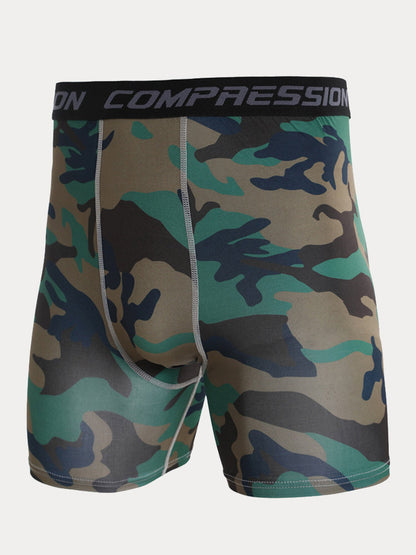 Men's Camo Compression Training Shorts