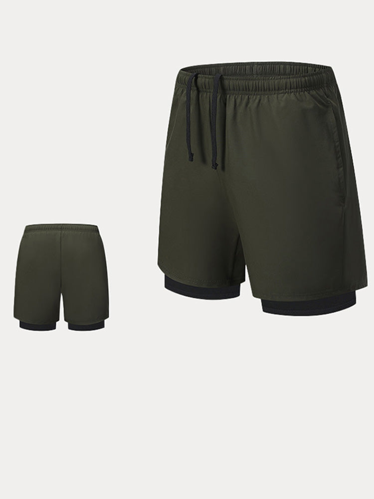 Men's 2-in-1 Lined Running Shorts
