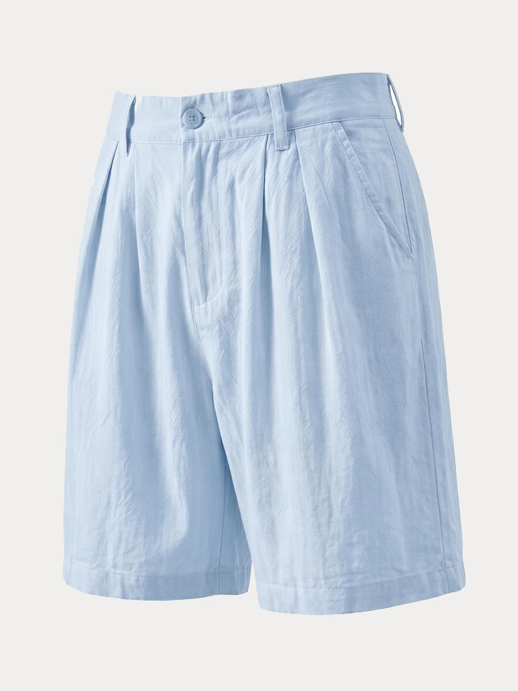 Men's High-Rise Pleated Chino Shorts