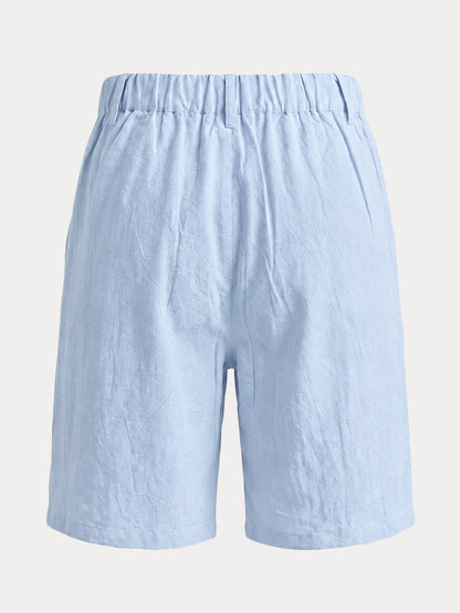 Men's High-Rise Pleated Chino Shorts