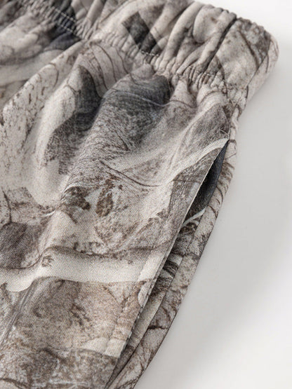 Luné® | Gabriel — Abstracte Ink-Print Shorts voor Heren