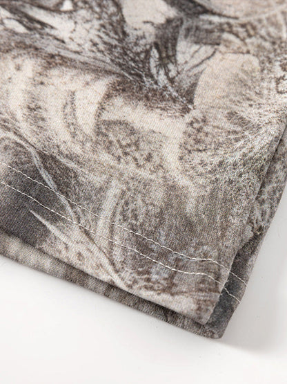 Luné® | Gabriel — Abstracte Ink-Print Shorts voor Heren