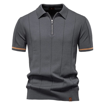 Luné® | Valentino — Moderne Herenpolo met Verfijnde Rits