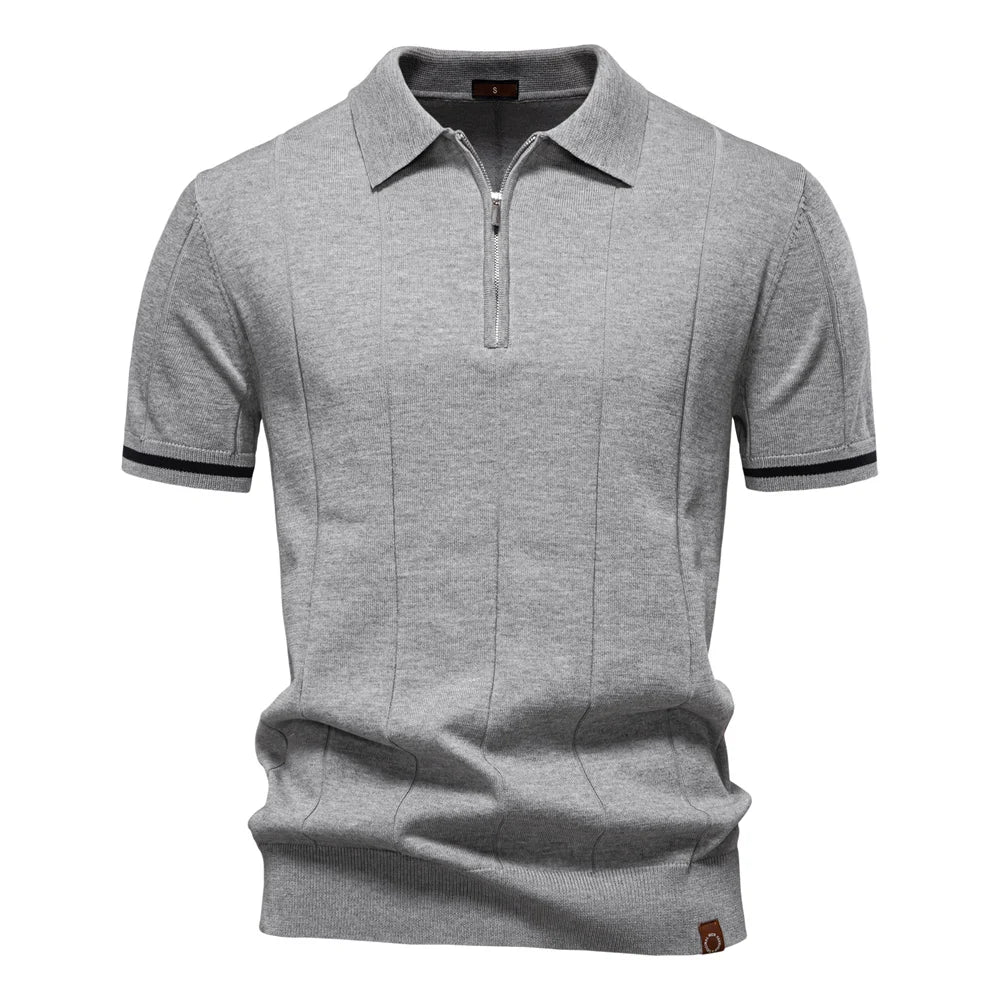 Luné® | Valentino — Moderne Herenpolo met Verfijnde Rits