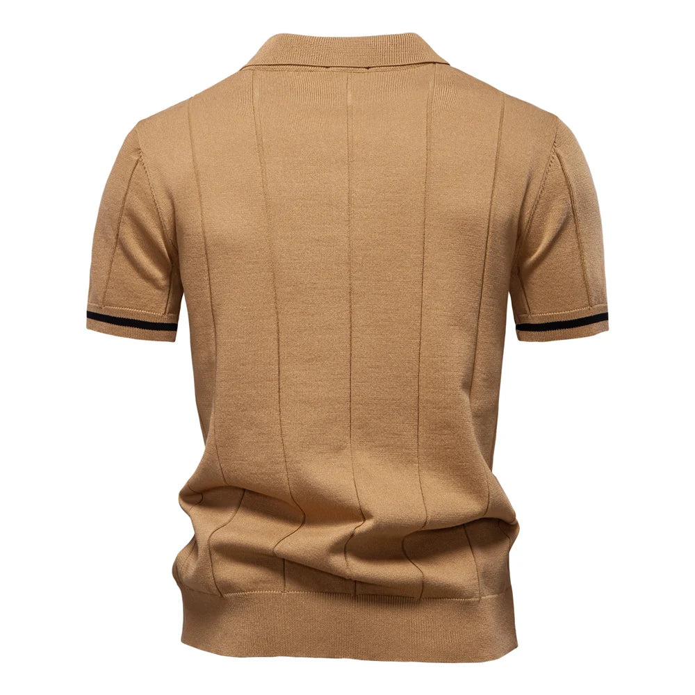 Luné® | Valentino — Moderne Herenpolo met Verfijnde Rits