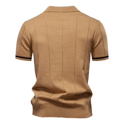 Luné® | Valentino — Moderne Herenpolo met Verfijnde Rits