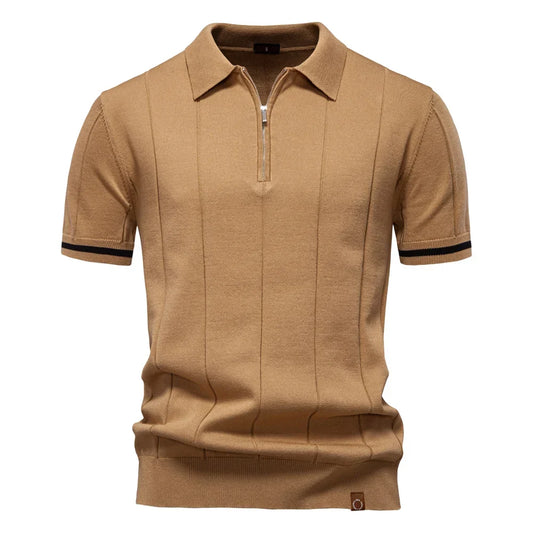 Luné® | Valentino — Moderne Herenpolo met Verfijnde Rits