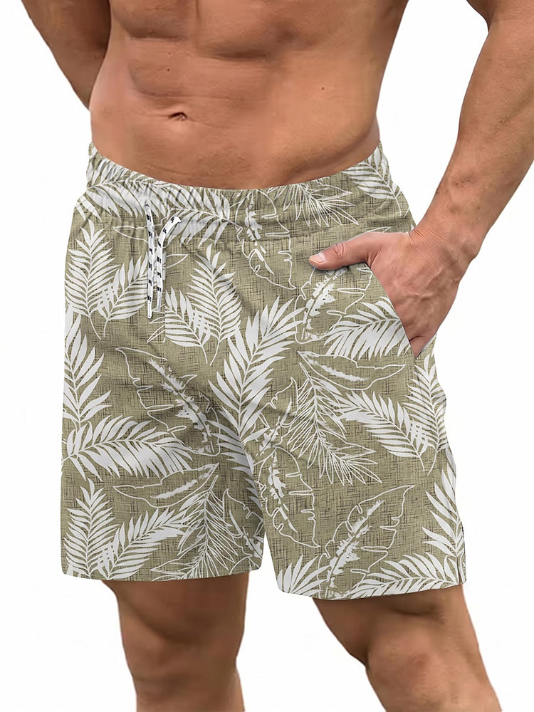 Quick-Dry Printed Swim Trunks with Compression Lining (US Only)